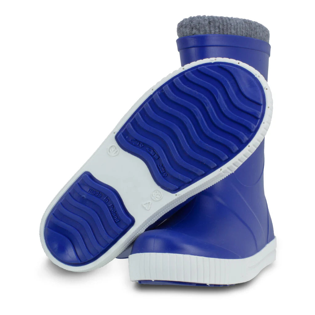 Blue Sock-Lined Junior Rubber Wellies