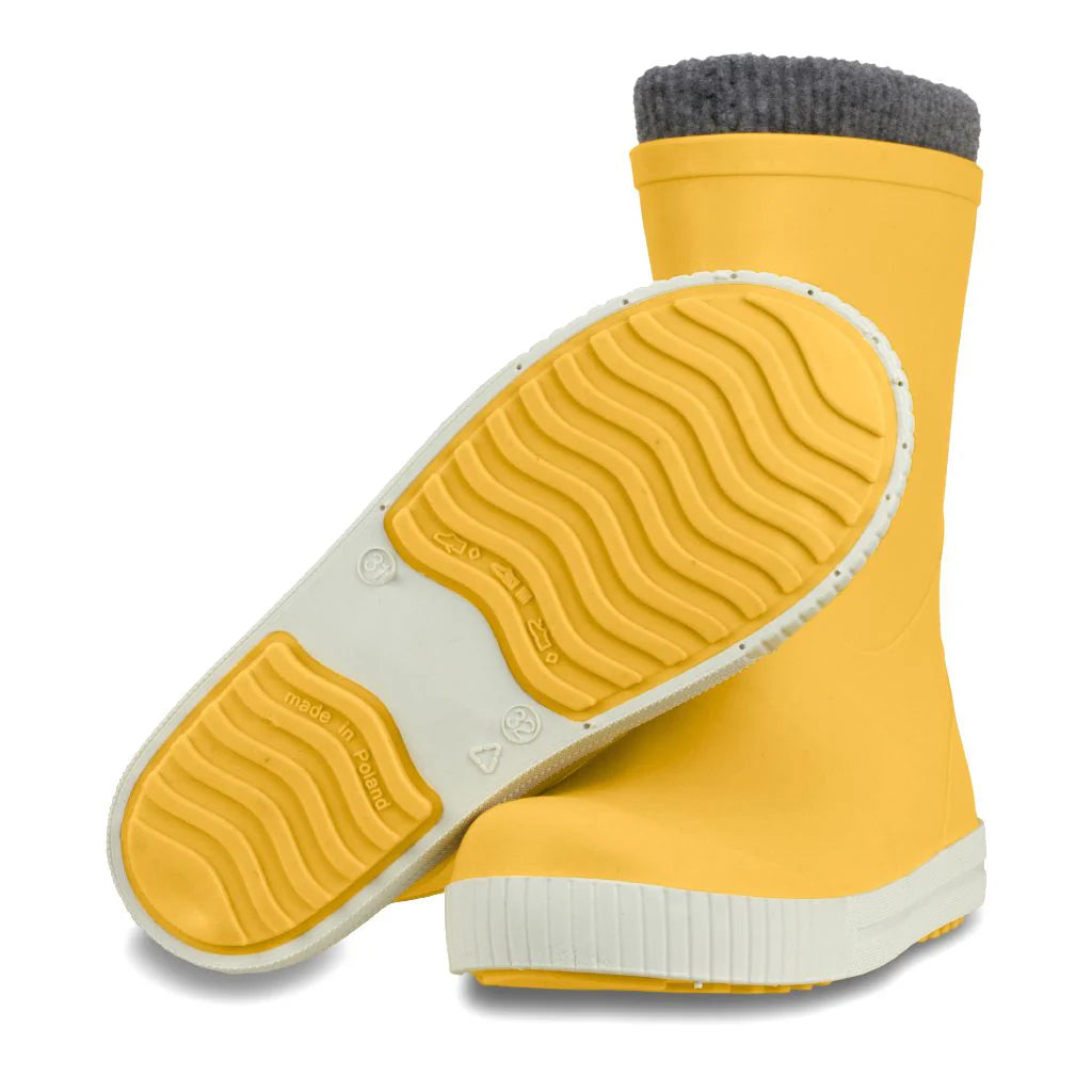 Yellow Sock - Lined Junior Rubber Welllies