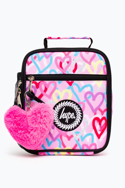 Hype - Lunch Bag - Pink Graffiti Hearts